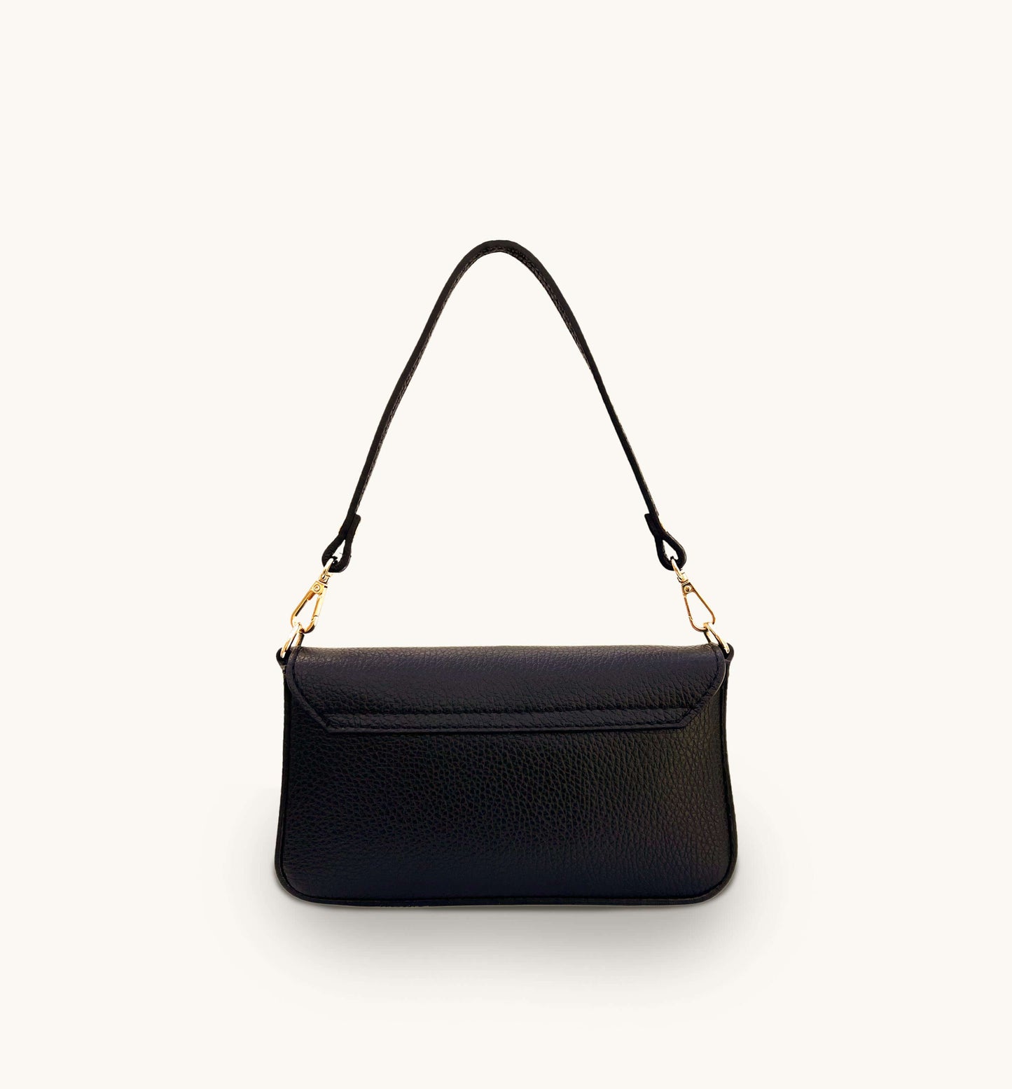 Fobela Munro Black Leather Shoulder Bag