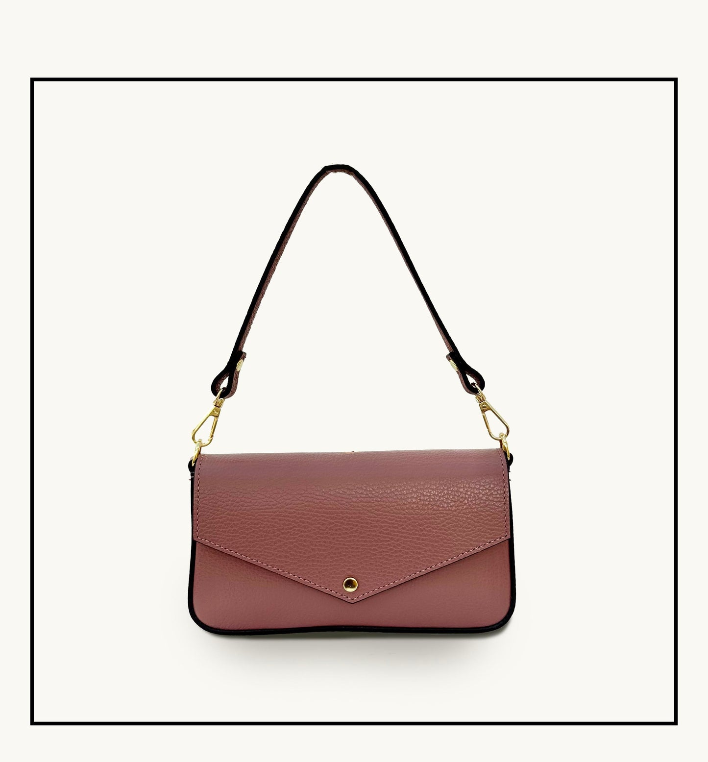 Fobela Munro Antique Rose Leather Shoulder Bag
