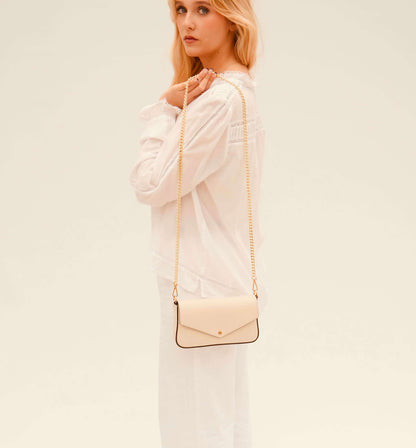 Fobela Munro Stone Leather Shoulder Bag