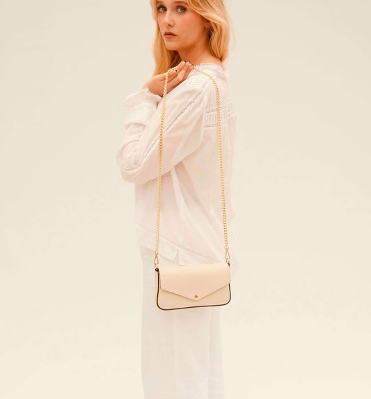 Fobela Munro Stone Leather Shoulder Bag